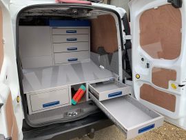 XLD Underfloor drawers with aluminium drawers and false floor