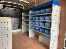 Offside van Shelving and drawers