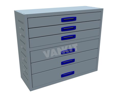 6 Drawer Cabinet DEEP - 1014mm Wide