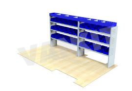 Van Shelves with Bins for L3+ Large Van Offside